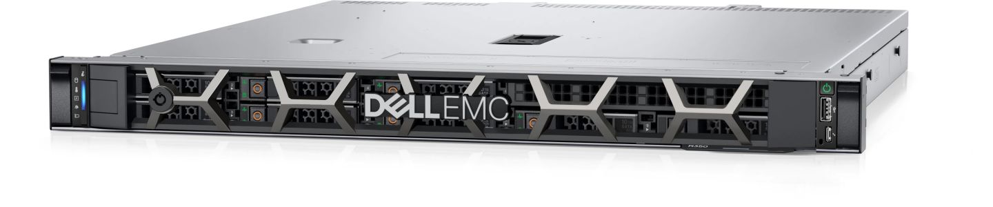 Server Dell PowerEdge R350 Rack 1U Intel Xeon E-2314, 4C / 4T, 2.8 GHz base, 4.5 GHz turbo, 8 MB cache, 65 W, 16 GB DDR4, 2 TB HDD, 4 x LFF, 2 x 600 W_1