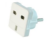 ADAPTOR UK GEMBIRD, Socket UK, conectare prin Schuko (T), 7.5 A, fara protectie, alb, 