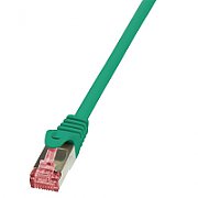 PATCH CORD S/FTP LOGILINK Cat6, LSZH, cupru, 0.5 m, verde, AWG27, dublu ecranat 