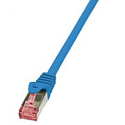 PATCH CORD S/FTP LOGILINK Cat6, LSZH, cupru, 0.5 m, albastru, AWG27, dublu ecranat 