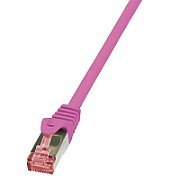 PATCH CORD S/FTP LOGILINK Cat6, LSZH, cupru, 5 m, roz, AWG27, dublu ecranat 