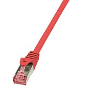 PATCH CORD S/FTP LOGILINK Cat6, LSZH, cupru, 10 m, rosu, AWG27, dublu ecranat 