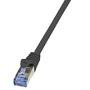 PATCH CORD S/FTP LOGILINK Cat6a, LSZH, cupru, 3 m, negru, AWG26, dublu ecranat 