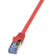 PATCH CORD S/FTP LOGILINK Cat6a, LSZH, cupru, 2 m, rosu, AWG26, dublu ecranat 