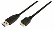 CABLU alimentare si date LOGILINK, pt. smartphone, USB 3.0 (T) la Micro-USB 3.0 (M), 3m, negru,  CU0028  (include TV 0.15 lei)