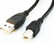 CABLU USB GEMBIRD pt. imprimanta, USB 2.0 (T) la USB 2.0 Type-B (T), 3m, conectori auriti, negru, 