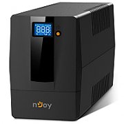 UPS nJoy PWUP-LI080H1-AZ01B, 800 VA, 480 W, cu management, line-interactive, 2x Schuko, 4 minute (50% sarcina), Negru 