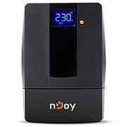 UPS nJoy PWUP-LI080H1-AZ01B, 800 VA, 480 W, cu management, line-interactive, 2x Schuko, 4 minute (50% sarcina), Negru 