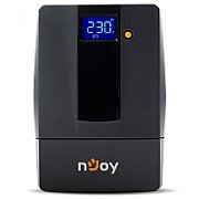 UPS nJoy PWUP-LI080H1-AZ01B, 800 VA, 480 W, cu management, line-interactive, 2x Schuko, 4 minute (50% sarcina), Negru 