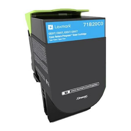 Toner Lexmark 71B20C0, cyan ,return program ,2.3k,CX317DN/417DE, CS317DN/417DN/_2