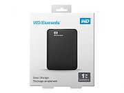 HDD extern WD Elements Portable, 1TB, 2.5 , USB 3.0, Negru