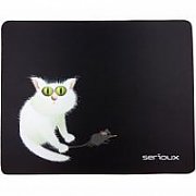 Mouse pad Serioux, model Cat and ball of yarn, MSP01, suprafata textila, baza cauciucata, 250*200*3mm_2