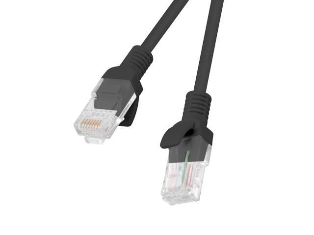 Lanberg PCU5-10CC-0025-BK networking cable 0.25 m Cat5e U/UTP (UTP) Black
