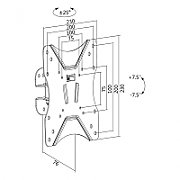 SUPORT de perete LOGILINK, pt 1 TV/monitor plat, diag. max 42 inch, inclinare, pivotare, max 25 Kg,  BP0006 