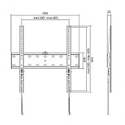 SUPORT de perete LOGILINK, pt 1 TV/monitor plat, diag. max 55 inch, fix, max 40 Kg, 