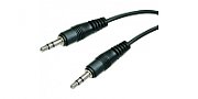 CABLU audio LOGILINK stereo (3.5 mm jack T/T), 1m, negru 