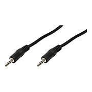 CABLU audio LOGILINK stereo (3.5 mm jack T/T), 1m, negru 