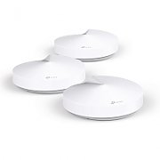 TP-Link AC1300 Whole Home Mesh Wi-Fi System, Deco M5 (3-Pack); Quad-coreCPU; 2 LAN/WAN Gigabit Ethernet Ports; Flash: 32 MB; SDRAM: 256 MB; 4*internal antennas per Deco unit; Wireless Standards: IEEE 802.11 ac/n/a5 GHz, IEEE 802.11 b/g/n 2.4 GHz; Frequency: 2.4 GHz and 5 GHz; ExternalPower Supply_3