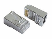 MUFA RJ-45 GEMBIRD pt. cablu FTP, SFTP, Cat5e, RJ-45 (T), ecranat, plastic cu metal, 50 buc, 