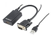 GEMBIRD A-VGA-HDMI-01 VGA to HDMI adapter cable 0.15 m black blister_4