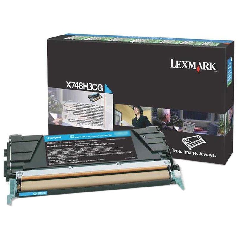Toner Original Lexmark Cyan, X748H3CG, pentru X746|X748, 1K, incl.TV 0.8 RON,  X748H3CG 