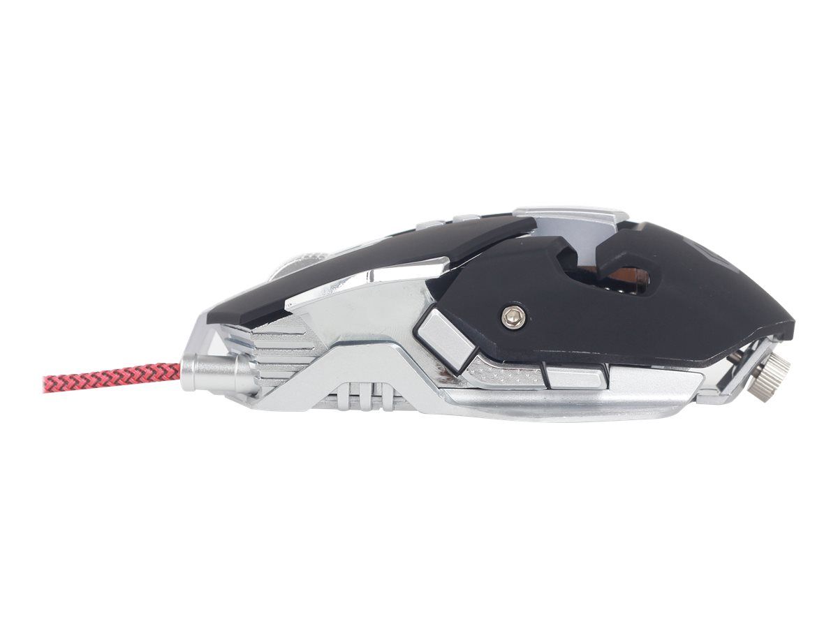 MOUSE GEMBIRD, gaming, cu fir, USB, optic, 4000 dpi, butoane/scroll 7/1, iluminare, butoane programabile, negru / gri, 