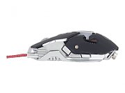 MOUSE GEMBIRD, gaming, cu fir, USB, optic, 4000 dpi, butoane/scroll 7/1, iluminare, butoane programabile, negru / gri, 