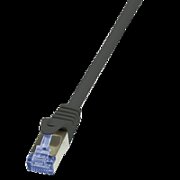 PATCH CORD S/FTP LOGILINK Cat6a, LSZH, cupru, 0.25 m, negru, AWG26, dublu ecranat 