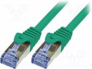 PATCH CORD S/FTP LOGILINK Cat6a, LSZH, cupru, 0.25 m, verde, AWG26, dublu ecranat 