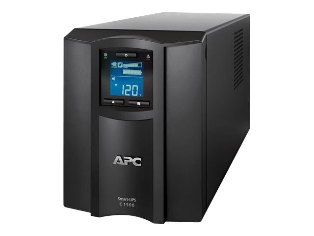 UPS APC SMC1500IC, 1500 VA, 900 W, cu management, line-interactive, 8x C13, 1x C14, 1x RJ45, 1x USB, 24V Baterie cu plăci de plumb şi acid, LCD, Tower, Negru 