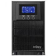UPS nJoy PWUP-OL200AP-AZ01B, 2000 VA, 1800 W, cu management, on-line, 3x Schuko, 10 minute (50% sarcina), Negru 