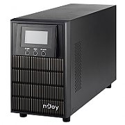UPS nJoy PWUP-OL200AP-AZ01B, 2000 VA, 1800 W, cu management, on-line, 3x Schuko, 10 minute (50% sarcina), Negru 