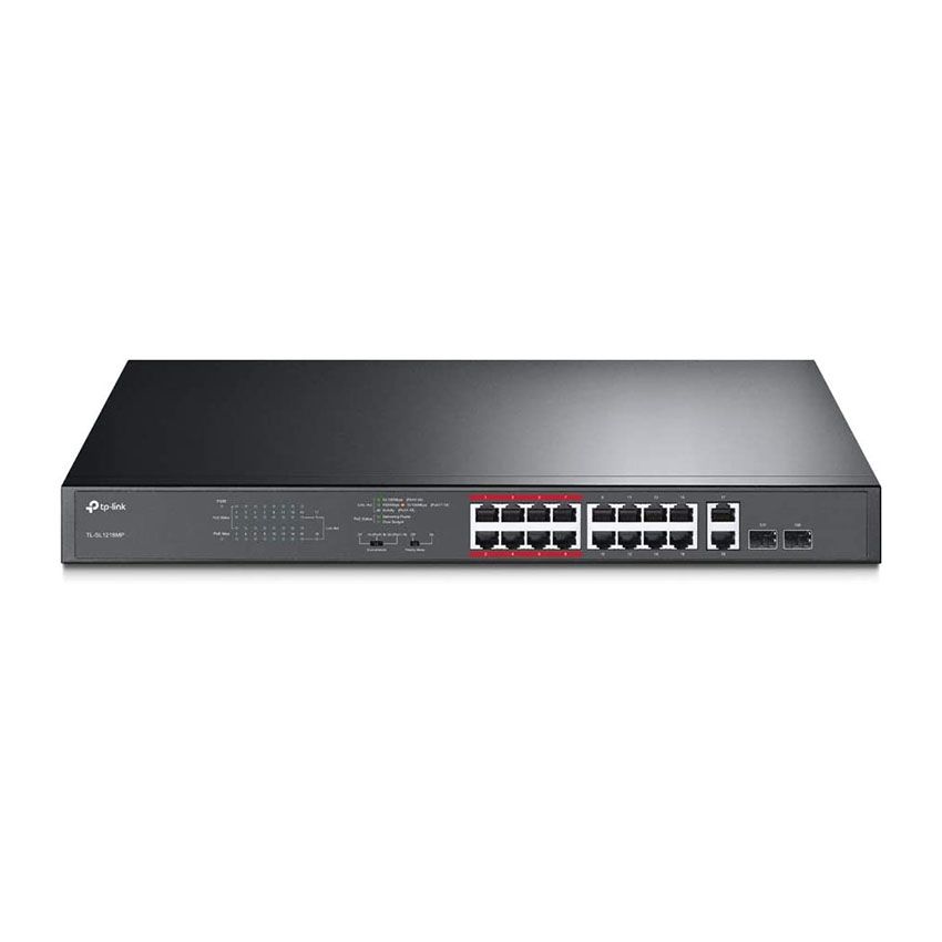 Switch TP-Link TL-SL1218MP, 16 porturi 10 / 100 Mbps