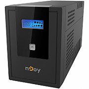 UPS nJoy UPCMTLS620HCAAZ01B, 2000 VA, 1200 W, cu management, line-interactive, 4x Schuko, 3 minute 44 secunde (50% sarcina), Negru 