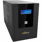 UPS nJoy UPCMTLS620HCAAZ01B, 2000 VA, 1200 W, cu management, line-interactive, 4x Schuko, 3 minute 44 secunde (50% sarcina), Negru 