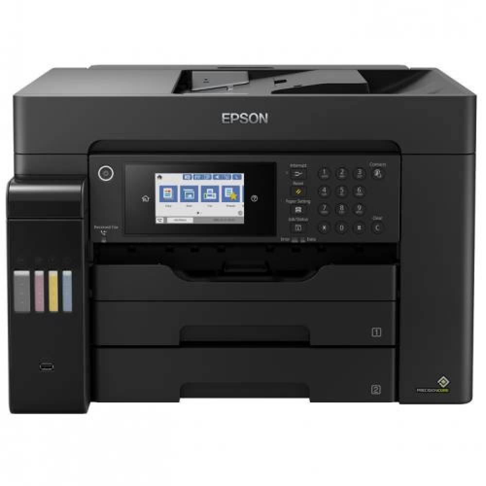 Multifunctional inkjet color CISS Epson L15160, dimensiune A3 (Printare, Copiere, Scanare, Fax), duplex, viteza 32ppm alb-negru, 32ppm color, rezolutie 4800x2400 dpi, alimentare hartie 2 sertare x 250 coli, scanner CIS rezolutie 2400x1200 dpi, ADF 50 coli, fax memorie 550 pagini, trimitere fax de la_2