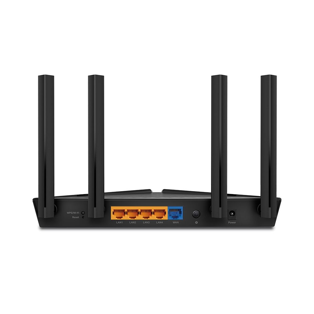 Wireless Router TP-LINK, AX10; 1.5 GHz Triple-Core CPU, 256 MB RAM, 16 MB Flash 1201 Mbps (5 GHz, 11ax), 300 Mbps (2.4 GHz, 11n), Standard and Protocol: IEEE 802.11ax/ac/n/a 5 GHz, IEEE 802.11n/b/g 2.4 GHz, 4× Fixed Omni-Directional Antennas, 1 × 1000/100/10 Mbps WAN Port, 4 × 1000/100/10 Mbps LAN_3