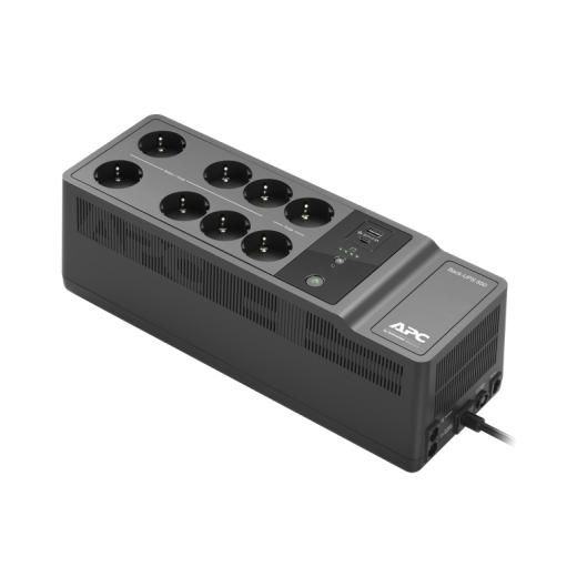UPS APC BE850G2-GR, 850 VA, 520 W, cu management, off-line, 8x Schuko, 2x USB, 12V/9Ah Sealed Lead-acid, LED, Brick, Negru 