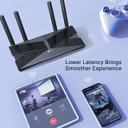 Wireless Router TP-LINK, ARCHER AX50dual band AX3000  5 GHz: 2402 Mbps (802.11ax), 2.4 GHz: 574 Mbps(802.11ax), Standard and Protocol: IEEE 802.11ax/ac/n/a 5 GHz, IEEE 802.11ax/n/b/g 2.4 GHz, 4 x Antene Externe omni-direcționale, 1 x 10/100/1000Mbps port WAN, 4 x 10/100/1000Mbps porturi LAN, 1 x