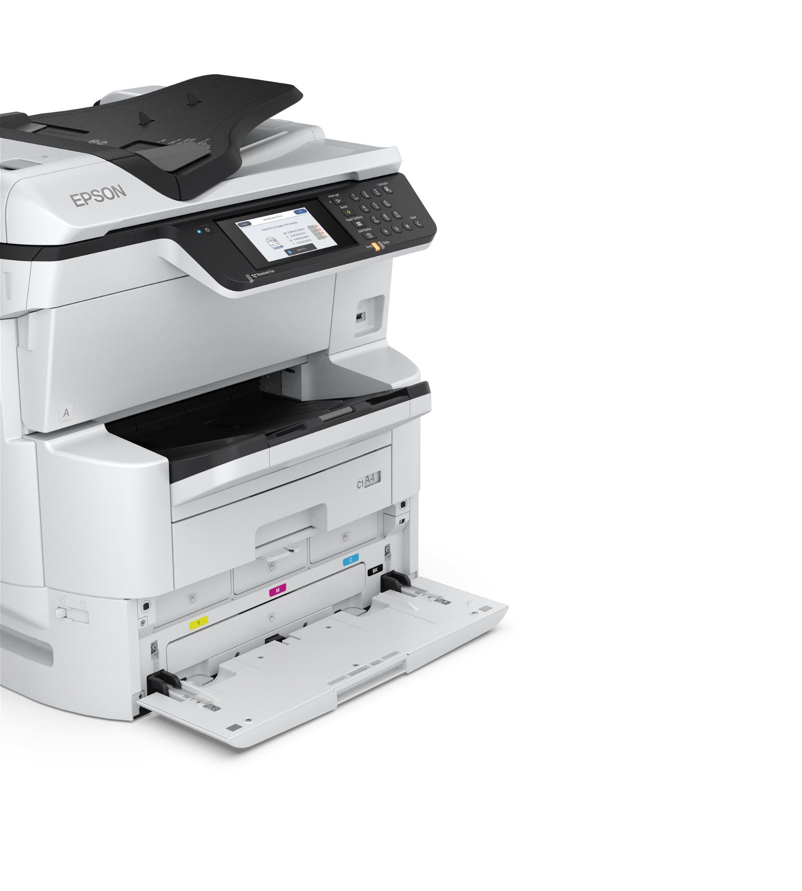 Multifunctional inkjet color Epson WF-C878RDTWFC, dimensiune A3 (Printare, Copiere, Scanare, Fax), duplex, viteza 25ppm alb-negru, 25ppm color, rezolutie 4800 x 1200 dpi, limbaj de printare: PCL6, PCL5c, PCL5e, ESC/P-R, PDF 1.7, PostScript 3, alimentare hartie: standard 835 coli, max. 1835 coli_3