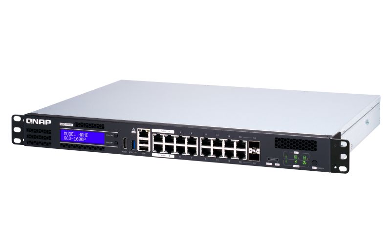 QNAP QGD-1600P Gestionate Gigabit Ethernet (10/100/1000) Power over Ethernet (PoE) Suport 1U Negru, Gri_3