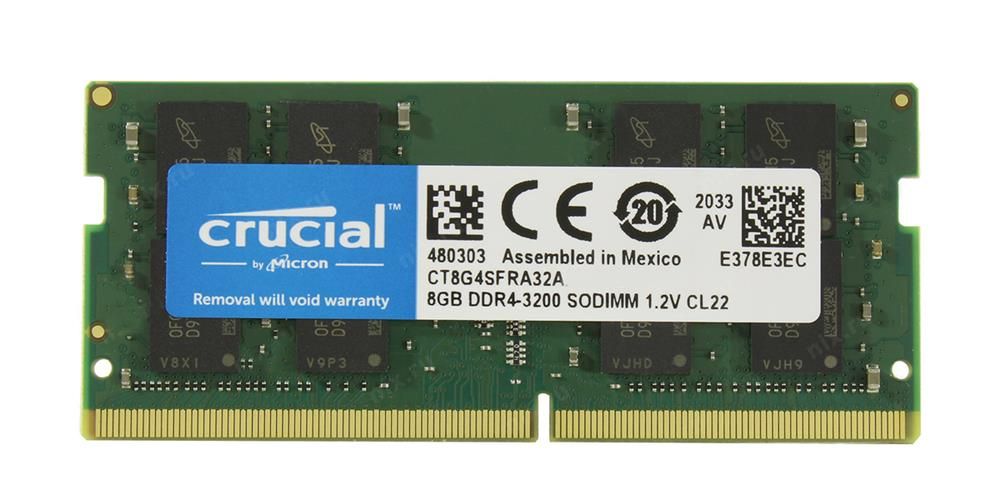 SODIMM Crucial, 8GB DDR4, 3200 MHz, 