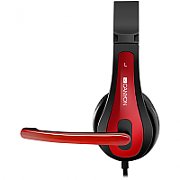 CANYON HSC-1 basic PC headset with microphone, combined 3.5mm plug, leather pads, Flat cable length 2.0m, 160*60*160mm, 0.13kg, Black-red_4