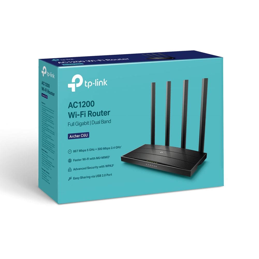 TP-LINK Archer C6U wireless router Gigabit Ethernet Dual-band (2.4 GHz / 5 GHz) 4G Black_6