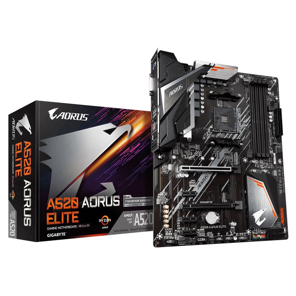 GIGABYTE A520 AORUS ELITE AM4 DDR4 2xM.2 4xSATA HDMI ATX MB_2