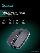 MOUSE  Spacer, PC sau NB, wireless, 2.4GHz, optic, 1000 dpi, butoane/scroll 3/1, , negru,  SPMO-161  (include TV 0.15 lei)