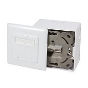 PRIZA RJ-45 aplicabila cu 2 iesiri | PRIZA RJ-45 incastrabila cu 2 iesiri LOGILINK pt. cablu FTP, Cat6, Krone (LSA) x 2 | RJ-45 (M) x 2, ecranat, plastic cu metal, 1 buc, 