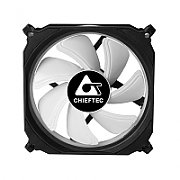 VENTILATOR CHIEFTEC PC 120x120x25 mm, ADD RGB LED, 3 buc. in pachet & HUB & telecomanda 