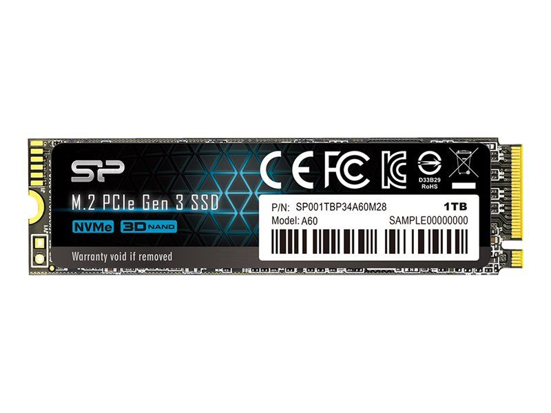 SILICONPOW SP001TBP34A60M28 Silicon Power SSD P34A60 1TB, M.2 PCIe Gen3 x4 NVMe, 2200/1600 MB/s_2