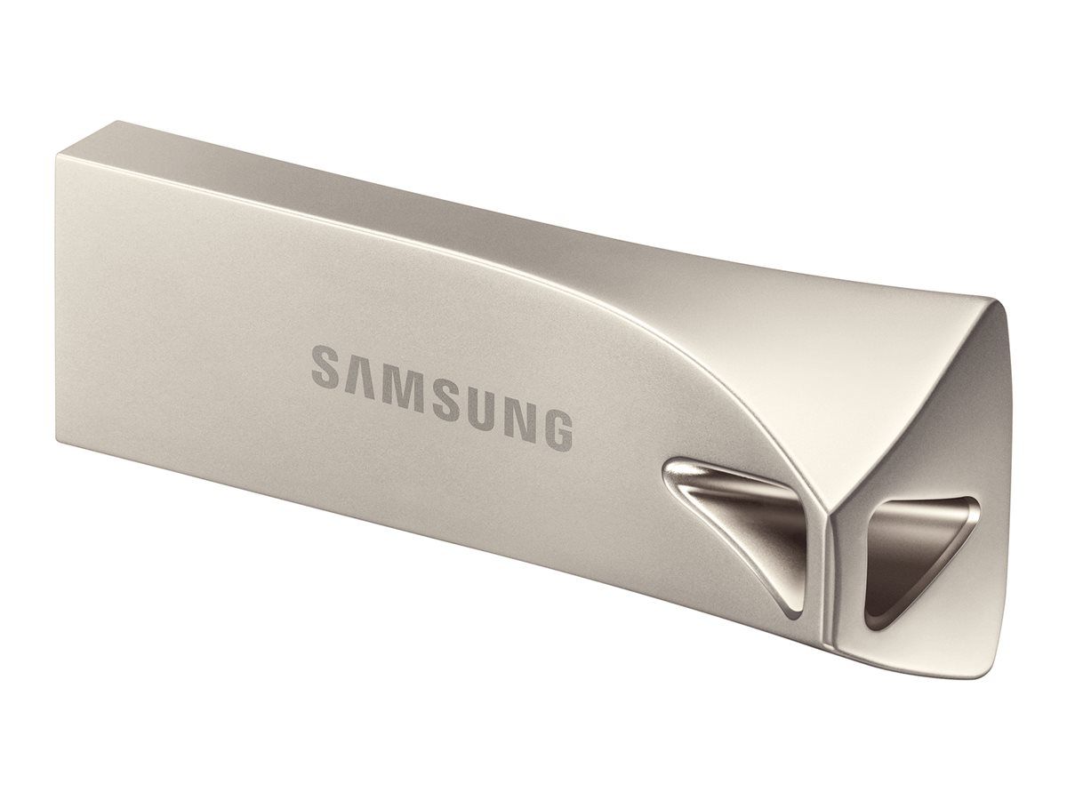 MEMORIE USB SAMSUNG 256 GB, USB 3.1, profil mic, carcasa metalica, auriu, 